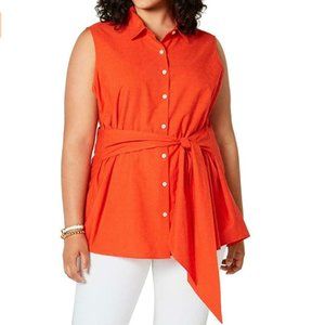 Tommy Hilfiger Cotton Tie Front Tank Top XXL